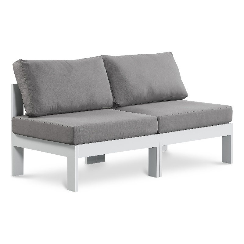 Meridian Furniture Nizuc Grey Outdoor Patio Modular Sofa
