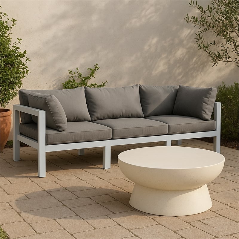 Meridian Furniture Nizuc Grey Outdoor Patio Modular Sofa