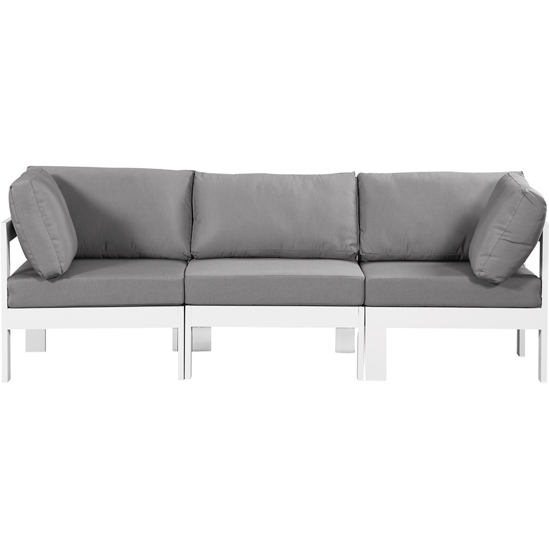 Meridian Furniture Nizuc Grey Outdoor Patio Modular Sofa