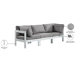 Meridian Furniture Nizuc Grey Outdoor Patio Modular Sofa
