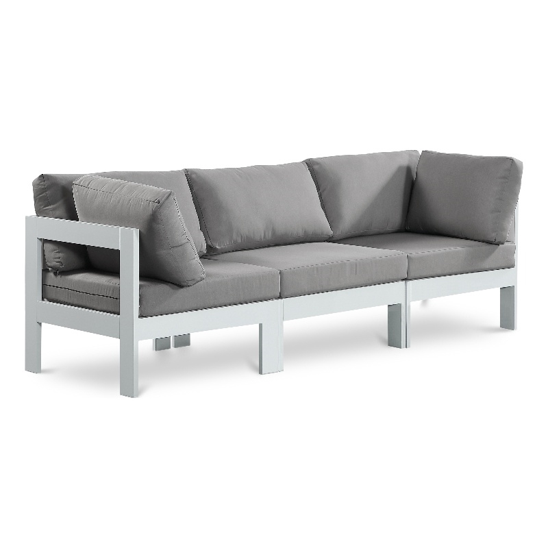 Meridian Furniture Nizuc Grey Outdoor Patio Modular Sofa