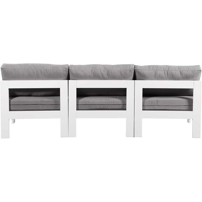 Meridian Furniture Nizuc Grey Outdoor Patio Modular Sofa