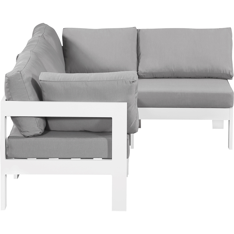 meridian furniture nizuc grey outdoor patio modular sectional