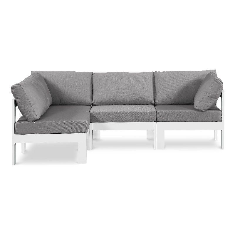 Meridian Furniture Nizuc Grey Outdoor Patio Modular Sectional