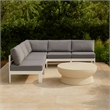 Meridian Furniture Nizuc Grey Outdoor Patio Modular Sectional