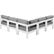 Meridian Furniture Nizuc Grey Outdoor Patio Modular Sectional