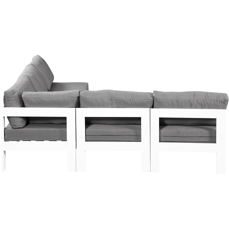 Meridian Furniture Nizuc Grey Outdoor Patio Modular Sectional