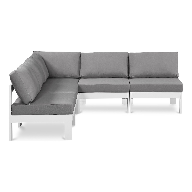 Meridian Furniture Nizuc Grey Outdoor Patio Modular Sectional
