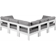 Meridian Furniture Nizuc Grey Outdoor Patio Modular Sectional