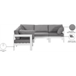 Meridian Furniture Nizuc Grey Outdoor Patio Modular Sectional