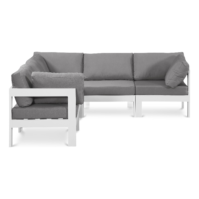 Meridian Furniture Nizuc Grey Outdoor Patio Modular Sectional