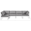 Meridian Furniture Nizuc Grey Outdoor Patio Modular Sectional