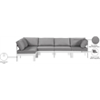Meridian Furniture Nizuc Grey Outdoor Patio Modular Sectional