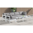 Meridian Furniture Nizuc Grey Outdoor Patio Modular Sectional