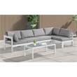 Meridian Furniture Nizuc Grey Outdoor Patio Modular Sectional