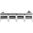 Meridian Furniture Nizuc Grey Outdoor Patio Modular Sectional