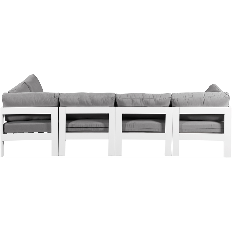Meridian Furniture Nizuc Grey Outdoor Patio Modular Sectional