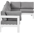 Meridian Furniture Nizuc Grey Outdoor Patio Modular Sectional