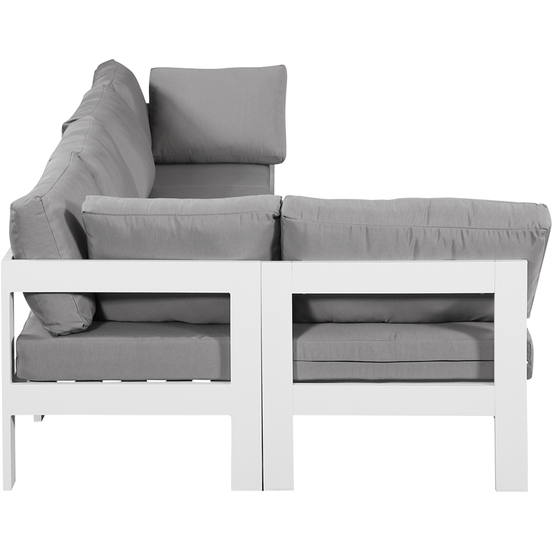 Meridian Furniture Nizuc Grey Outdoor Patio Modular Sectional