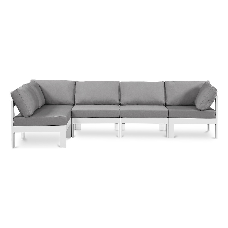 Meridian Furniture Nizuc Grey Outdoor Patio Modular Sectional