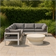 Meridian Furniture Nizuc Grey Outdoor Patio Modular Sectional