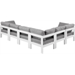 Meridian Furniture Nizuc Grey Outdoor Patio Modular Sectional