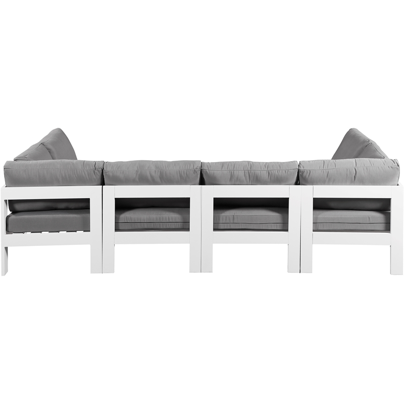 Meridian Furniture Nizuc Grey Outdoor Patio Modular Sectional
