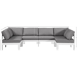 Meridian Furniture Nizuc Grey Outdoor Patio Modular Sectional