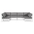 Meridian Furniture Nizuc Grey Outdoor Patio Modular Sectional