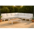 Meridian Furniture Nizuc White Outdoor Patio Modular Sectional