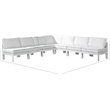 Meridian Furniture Nizuc White Outdoor Patio Modular Sectional