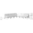 Meridian Furniture Nizuc White Outdoor Patio Modular Sectional