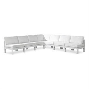 Meridian Furniture Nizuc White Outdoor Patio Modular Sectional