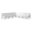 Meridian Furniture Nizuc White Outdoor Patio Modular Sectional