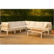 Meridian Furniture Nizuc White Outdoor Patio Modular Sectional