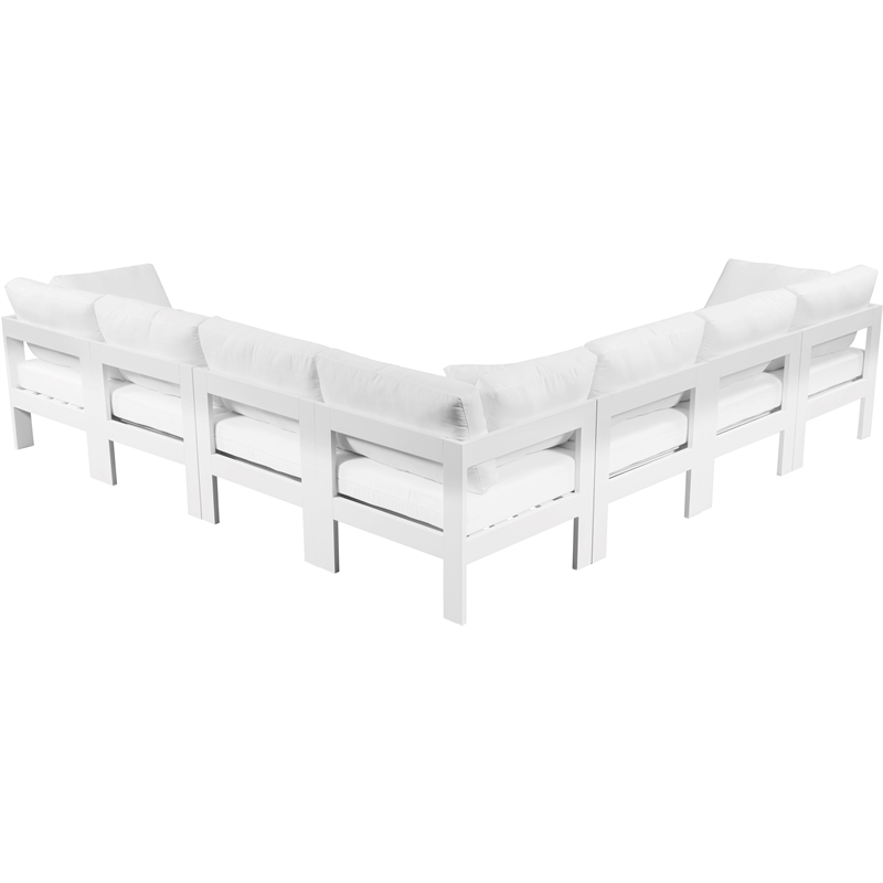 Meridian Furniture Nizuc White Outdoor Patio Modular Sectional