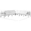 Meridian Furniture Nizuc White Outdoor Patio Modular Sectional