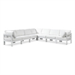 Meridian Furniture Nizuc White Outdoor Patio Modular Sectional