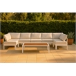 Meridian Furniture Nizuc White Outdoor Patio Modular Sectional