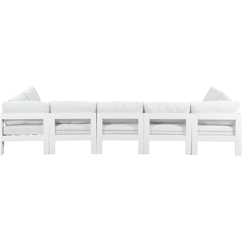 Meridian Furniture Nizuc White Outdoor Patio Modular Sectional