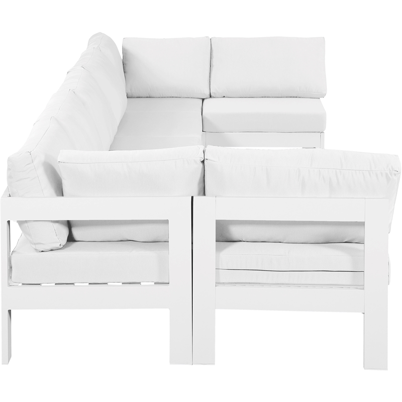 Meridian Furniture Nizuc White Outdoor Patio Modular Sectional