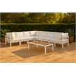 Meridian Furniture Nizuc White Outdoor Patio Modular Sectional