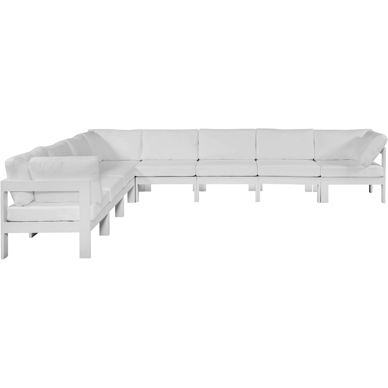 Meridian Furniture Nizuc White Outdoor Patio Modular Sectional