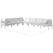 Meridian Furniture Nizuc White Outdoor Patio Modular Sectional