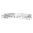 Meridian Furniture Nizuc White Outdoor Patio Modular Sectional