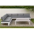 Meridian Furniture Nizuc Grey Outdoor Patio Modular Sectional