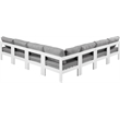 Meridian Furniture Nizuc Grey Outdoor Patio Modular Sectional