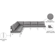 Meridian Furniture Nizuc Grey Outdoor Patio Modular Sectional
