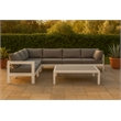 Meridian Furniture Nizuc Grey Outdoor Patio Modular Sectional