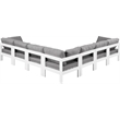 Meridian Furniture Nizuc Grey Outdoor Patio Modular Sectional